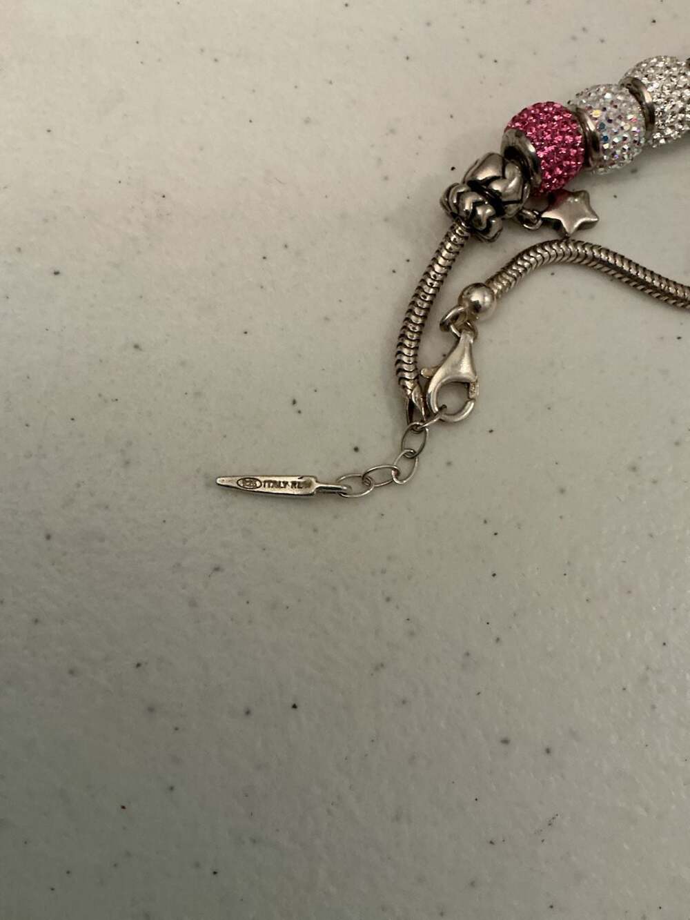 Charmed Memories Sterling Silver Crystal Bead Charm Bracelet